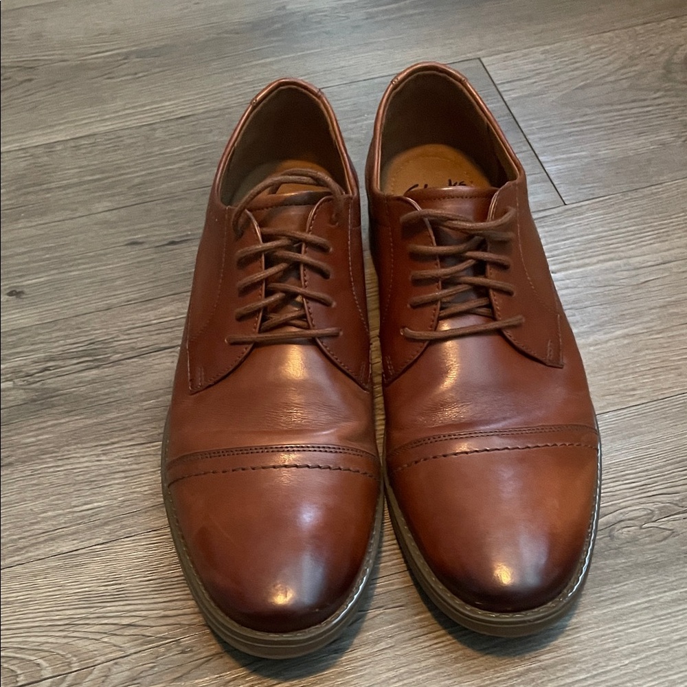 Clarks Collection Men’s Dress Shoes Soft Cushion with Ortholite Brown Size 10M